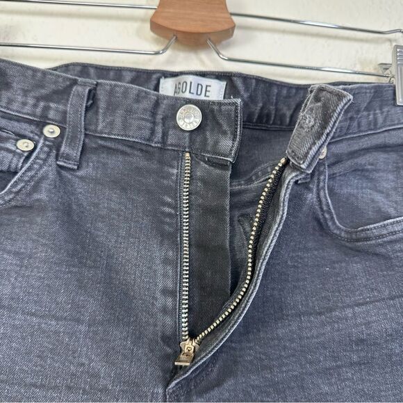 Men's Agolde Blade Skinny Fit Jeans in Black Raw Size 32 - Picture 6 of 10